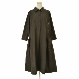 マーガレットハウエル(MARGARET HOWELL)の【MARGARETHOWELL】COTTON SATEEN 長袖ワンピース(ひざ丈ワンピース)