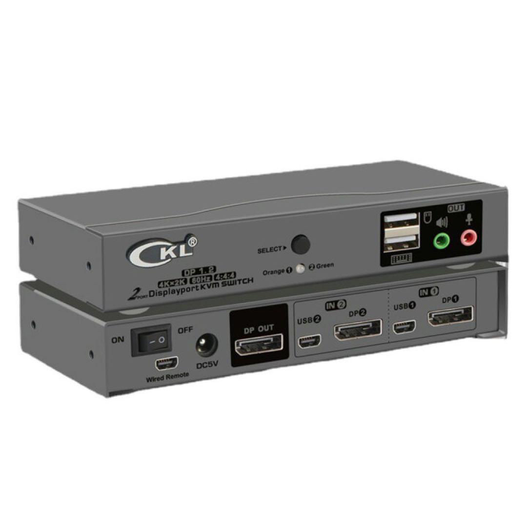 KVMスイッチ 2入力1出力 Displayport DP KVMスイッチ 2入力1出力 Displayport DP