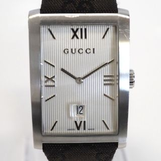 グッチ(Gucci)のTh959941 グッチ 腕時計 Gメトロ 8600M デイト 2針 SS クォーツ ホワイト系文字盤 レクタンギュラー メンズ GUCCI 中古(腕時計(アナログ))