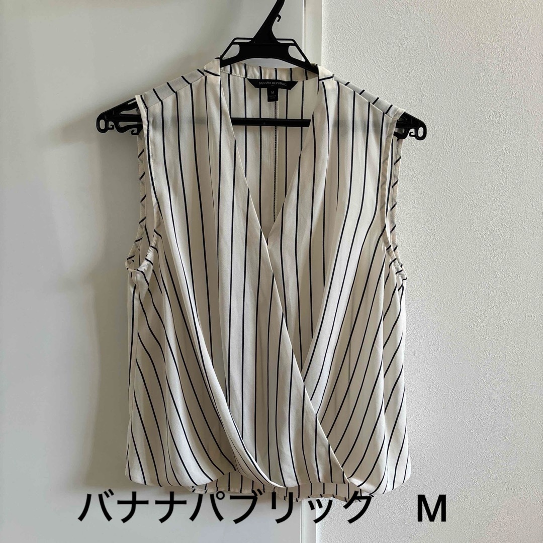 Banana Republic(バナナリパブリック)のバナナパブリック　トップス　シャツ　ノースリーブ　M  レディース服　 レディースのトップス(シャツ/ブラウス(半袖/袖なし))の商品写真