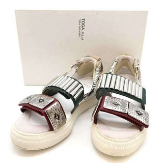 トーガ(TOGA)のTOGA PULLA トーガ プルラ BEAMS別注 19SS METAL SNEAKER SANDALS メタルスニーカーサンダル ホワイト 37 613302946880116(サンダル)