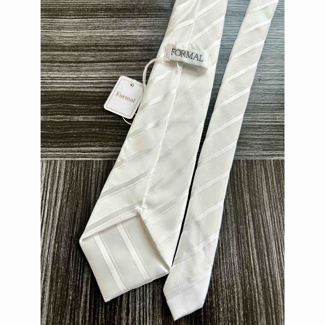 白ネクタイ ネクタイ 礼服用ネクタイ 冠婚葬祭 ドット 白iyz メンズのファッション小物(ネクタイ)の商品写真