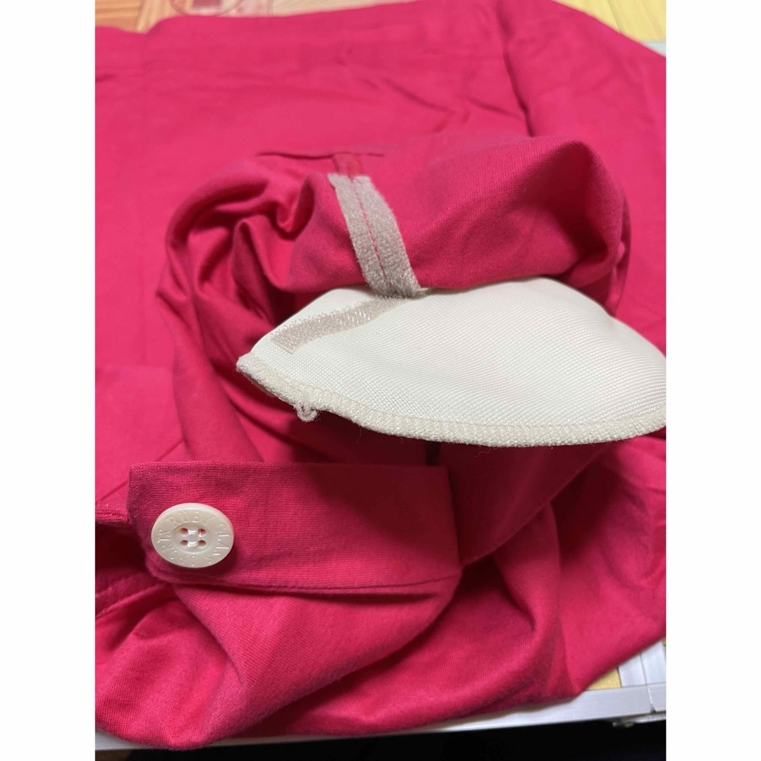 ポロシャツ半袖 ピンク レディース　L 11号  未使用品 難あり  日本製 レディースのトップス(ポロシャツ)の商品写真