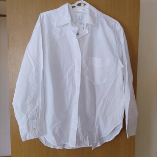 エイチアンドエム(H&M)のH&Mオーバーサイズシャツ白(シャツ/ブラウス(長袖/七分))
