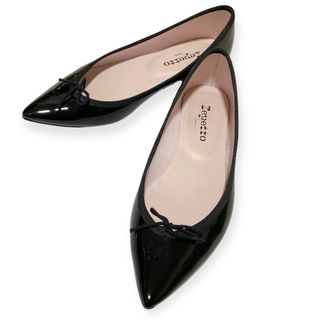 レペット(repetto)のレペット   ブリジット　バレエシューズ　黒エナメル　39.5サイズ(バレエシューズ)