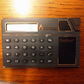 ビンテージ電子ライター　Protime PLC-8806　電卓付きライター(タバコグッズ)