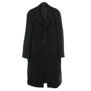 Yohji Yamamoto POUR HOMME ヨウジヤマモト プールオム 23AW ウールアーミーギャバジン スタンドコート HJ-C13-120 ブラック 3