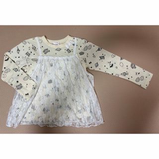 motherways - 【マザウェイズ】女の子 重ね着風 長袖Tシャツ レース　120cm