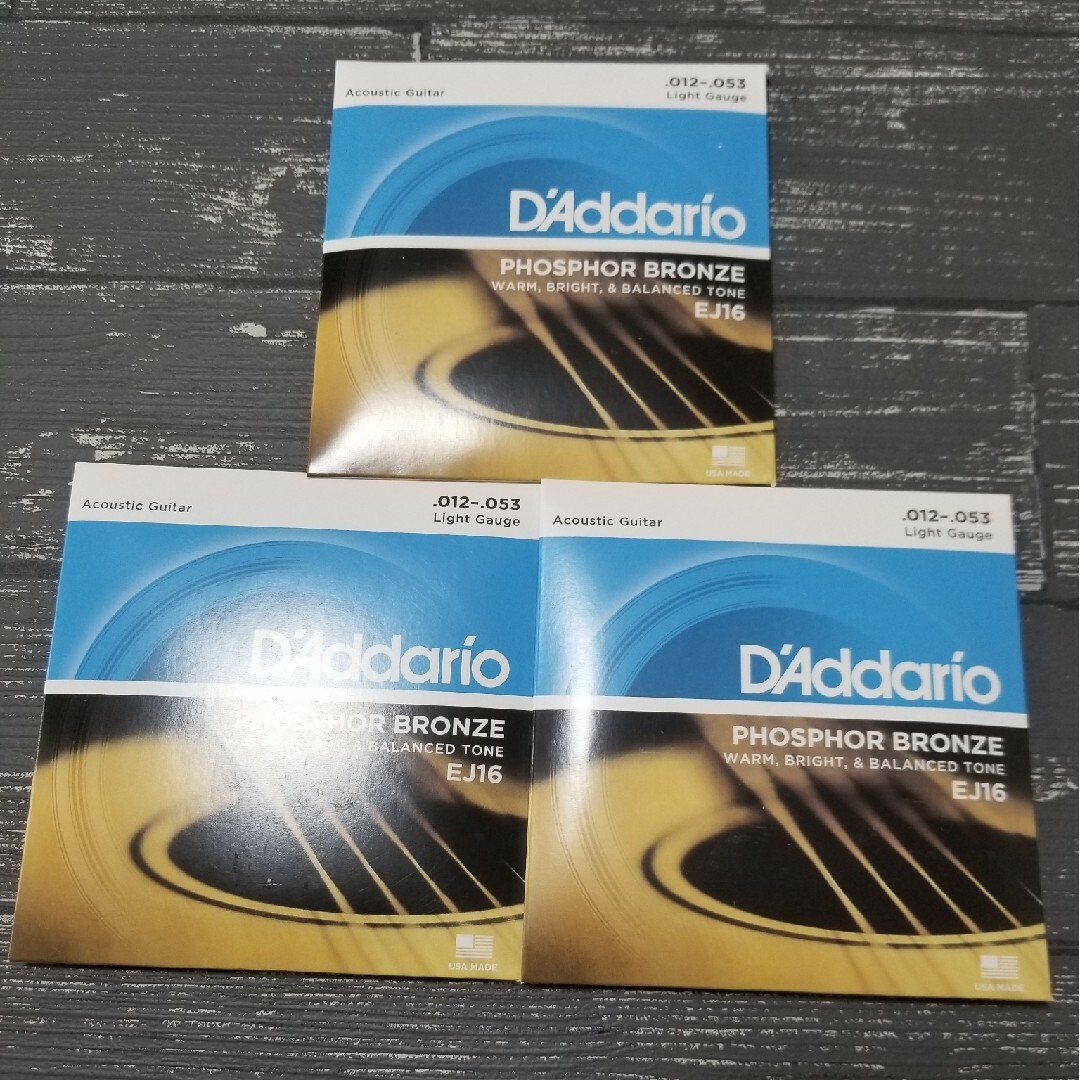 新品　D'Addario　ダダリオ アコースティックギター弦 EJ-16 楽器のギター(弦)の商品写真