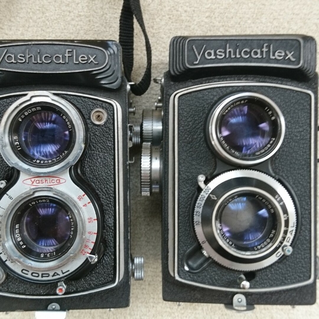 ２眼レフ ヤシカ YashicaFlex ２台セット スマホ/家電/カメラのカメラ(フィルムカメラ)の商品写真