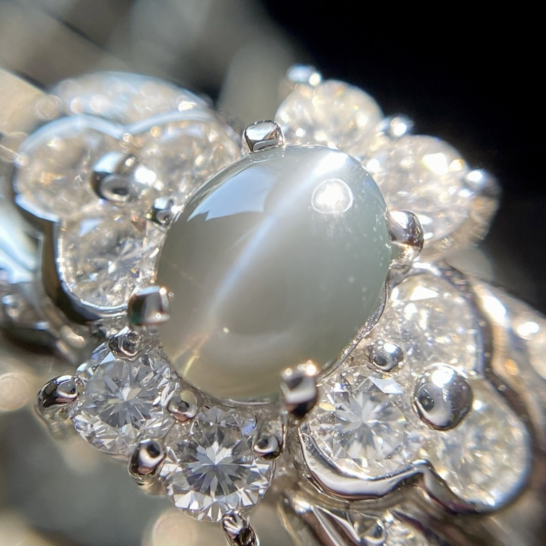 『専用です』天然非加熱アレキサンドライトキャッツアイ ダイヤモンド計1.47ct レディースのアクセサリー(リング(指輪))の商品写真