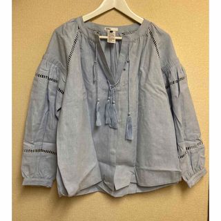 ダブルスタンダードクロージング(DOUBLE STANDARD CLOTHING)のダブルスタンダードクロージング  トップス ブラウス カットソー　ブルー　36(シャツ/ブラウス(長袖/七分))