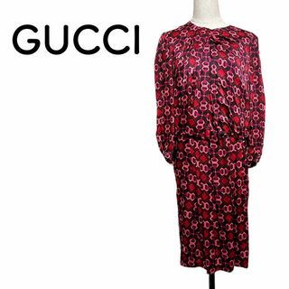 グッチ(Gucci)のGUCCI / グッチ　シルク100%   ワンピース　38サイズ(ひざ丈ワンピース)