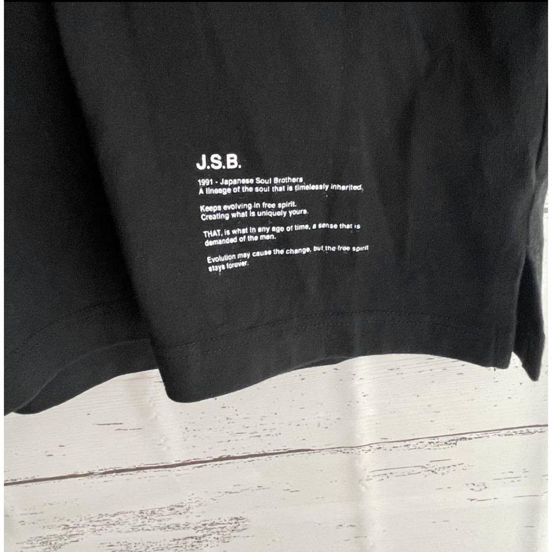 三代目 J Soul Brothers(サンダイメジェイソウルブラザーズ)の【美品】J.S.B.Tシャツ　黒　サイズM メンズのトップス(Tシャツ/カットソー(半袖/袖なし))の商品写真