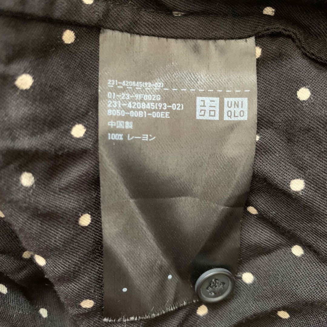 UNIQLO(ユニクロ)のUNIQLO ユニクロ ワイシャツ ドット ブラウス レディースのトップス(シャツ/ブラウス(長袖/七分))の商品写真