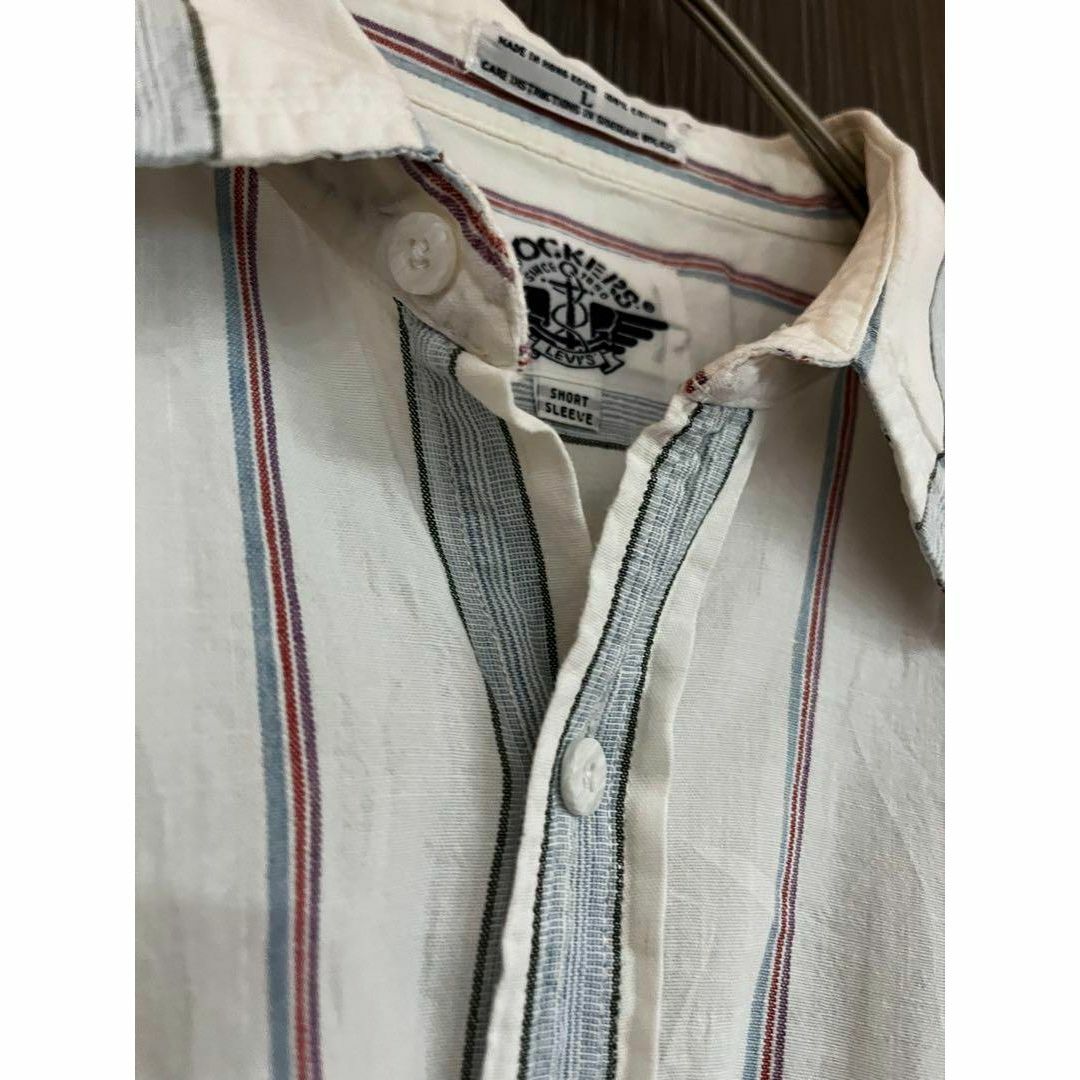 DOCKERS　ドッカーズ　ストライプ　半袖シャツ　ゆるだぼ レディースのトップス(シャツ/ブラウス(半袖/袖なし))の商品写真