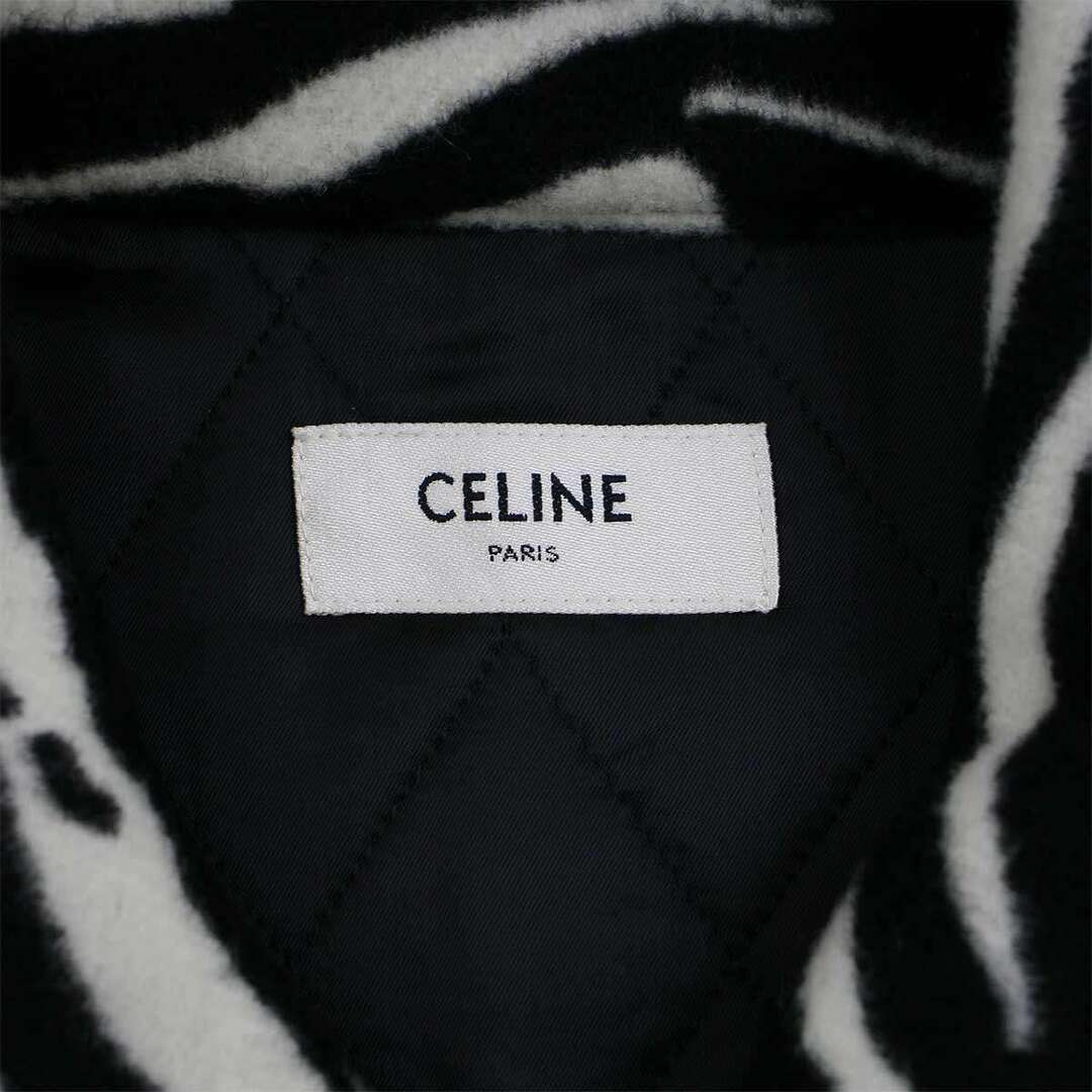 celine(セリーヌ)のCELINE セリーヌ 21AW ルーズ ゼブラ切替デニムジャケット 2Q294947F ブラック XS メンズのジャケット/アウター(Gジャン/デニムジャケット)の商品写真