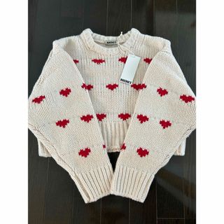 新品タグ付き　NKNIT short ♡pattern KNIT ンニットハート(ニット/セーター)