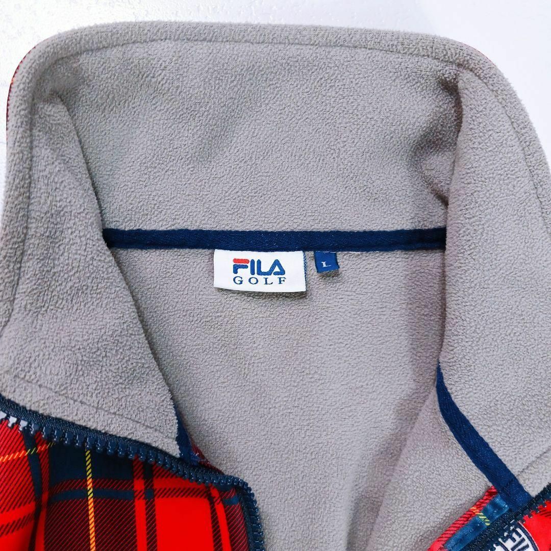 FILA(フィラ)のフィラゴルフ 裏起毛ジャケット ゴルフジャケット アウター L チェック レディースのジャケット/アウター(その他)の商品写真