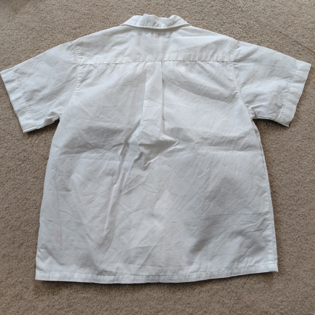 mikihouse(ミキハウス)のミキハウス　シャツ　100ぐらい　白シャツ キッズ/ベビー/マタニティのキッズ服男の子用(90cm~)(Tシャツ/カットソー)の商品写真