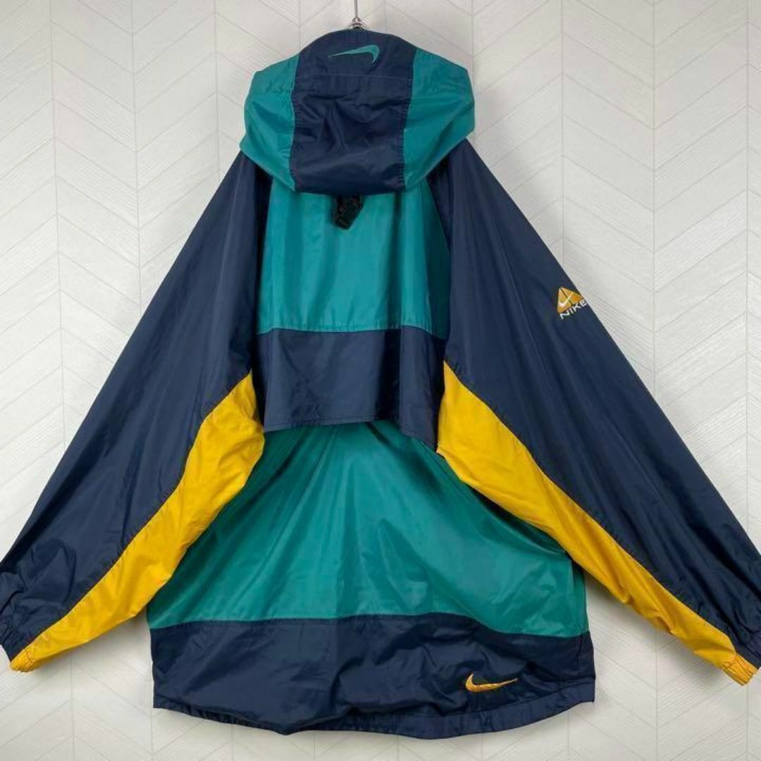 NIKE(ナイキ)の超激レア90s ナイキ ACG ナイロンジャケット フーディ オーバーサイズ メンズのジャケット/アウター(ナイロンジャケット)の商品写真