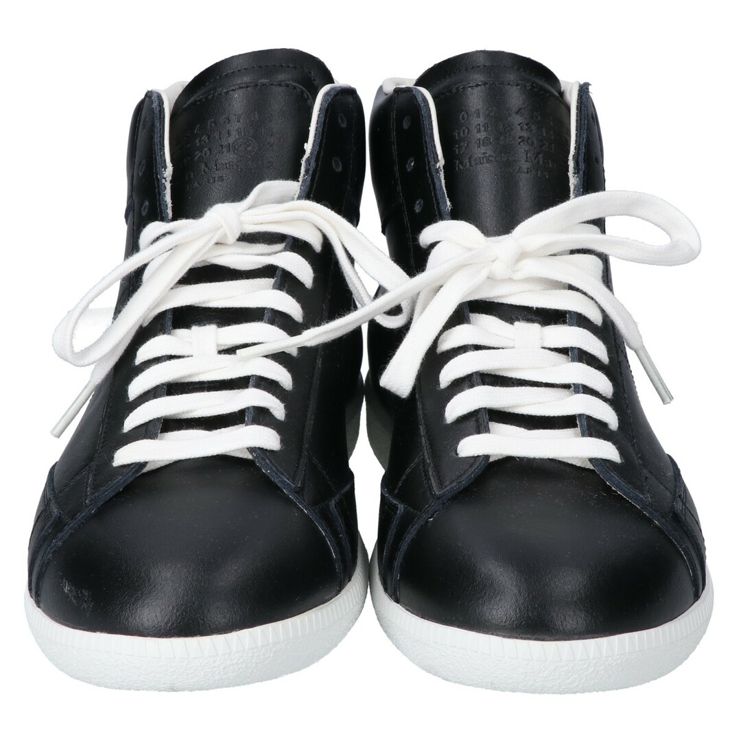 Maison Martin Margiela(マルタンマルジェラ)のメゾンマルジェラ 【美品】17年製 22 S57WS0129 BLACK LEATHER ATHLETIC SHOES ハイカット スニーカー 44 メンズの靴/シューズ(スニーカー)の商品写真