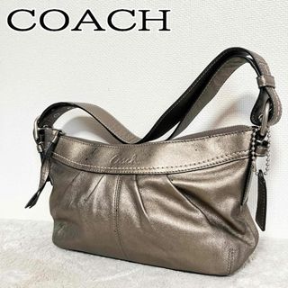 コーチ(COACH)の美品✨COACH コーチセミショルダーバッグトートバッグシルバー(ショルダーバッグ)