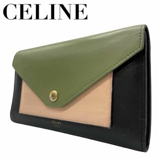 良品　CELINE セリーヌ　W1　レター　レザー　長財布　マルチカラー　財布