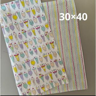 リバーシブルランチョンマット♡アイス　パフェ♡約30×40(外出用品)