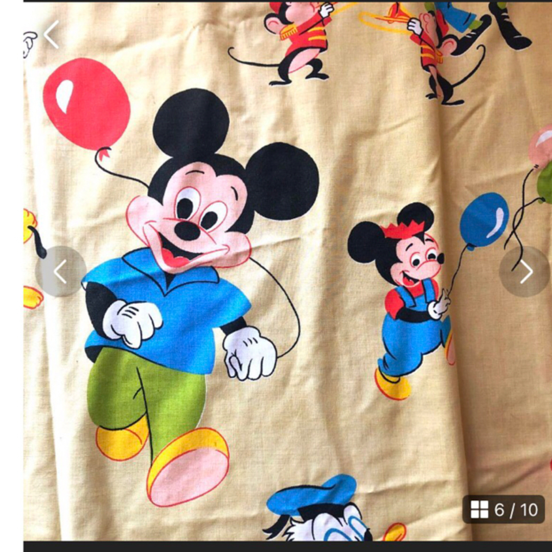Disney(ディズニー)のディズニー　ミッキーマウス　ビンテージレア生地 ハンドメイドの素材/材料(生地/糸)の商品写真