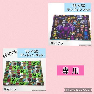 No.352 ランチョンマット 35×50cm マイクラ 薄緑(キッチン小物)