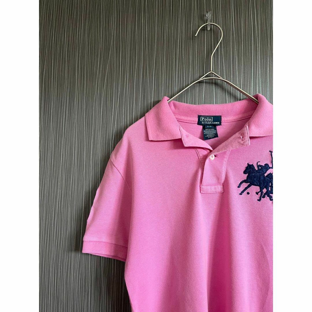 POLO（RALPH LAUREN）(ポロ)のポロラルフローレン　ポロシャツ　ビッグロゴ　刺繍　ゴルフ　古着男子 メンズのトップス(ポロシャツ)の商品写真