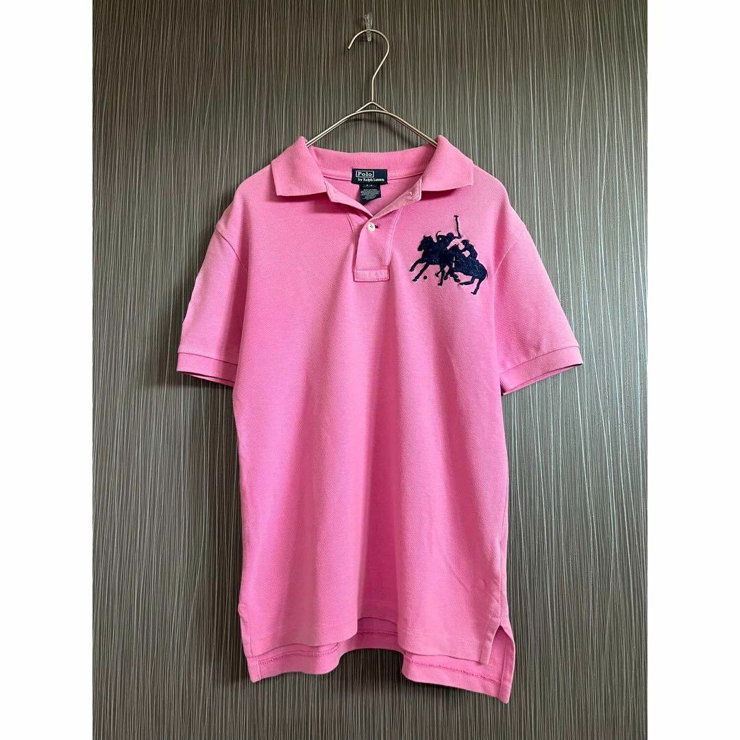 POLO（RALPH LAUREN）(ポロ)のポロラルフローレン　ポロシャツ　ビッグロゴ　刺繍　ゴルフ　古着男子 メンズのトップス(ポロシャツ)の商品写真