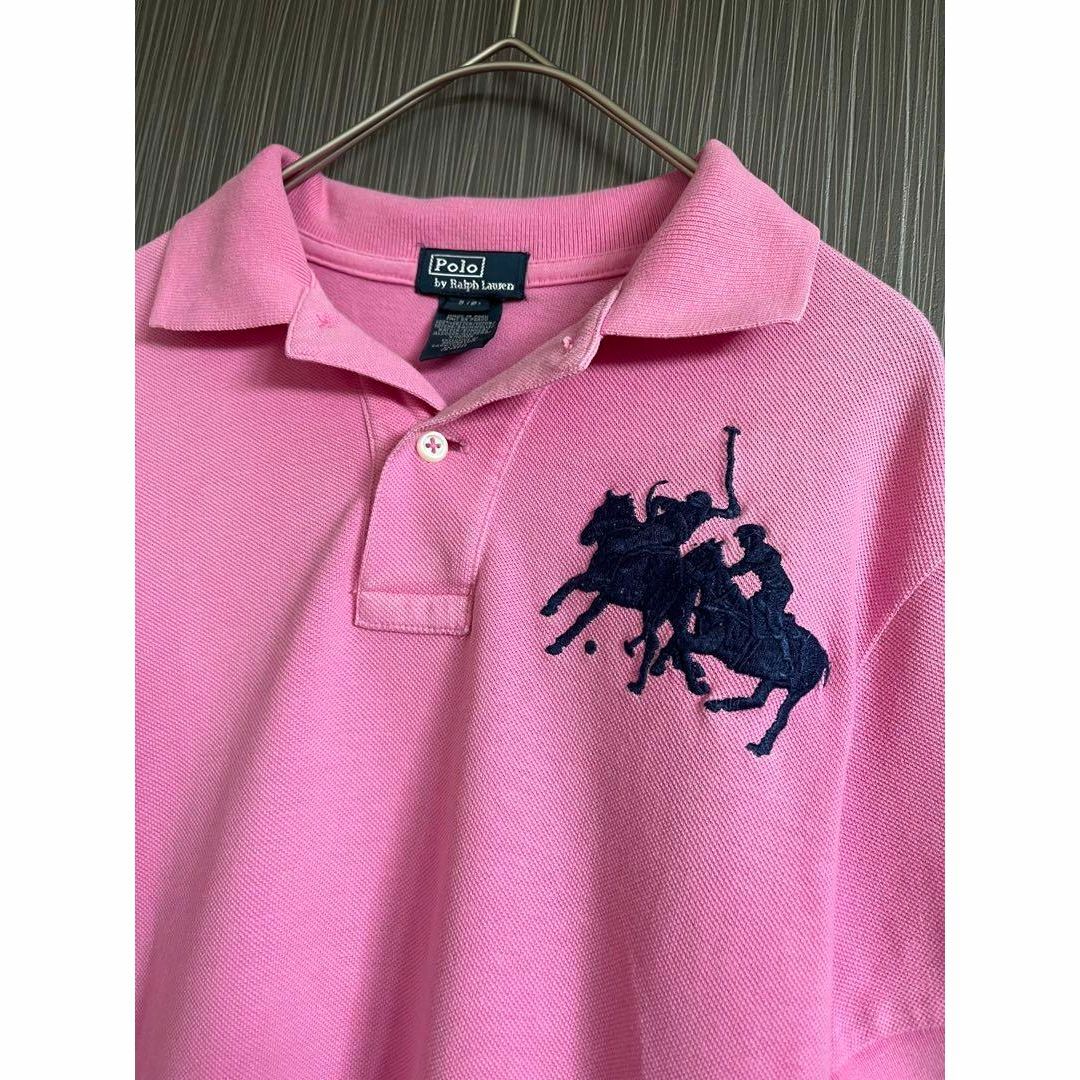 POLO（RALPH LAUREN）(ポロ)のポロラルフローレン　ポロシャツ　ビッグロゴ　刺繍　ゴルフ　古着男子 メンズのトップス(ポロシャツ)の商品写真