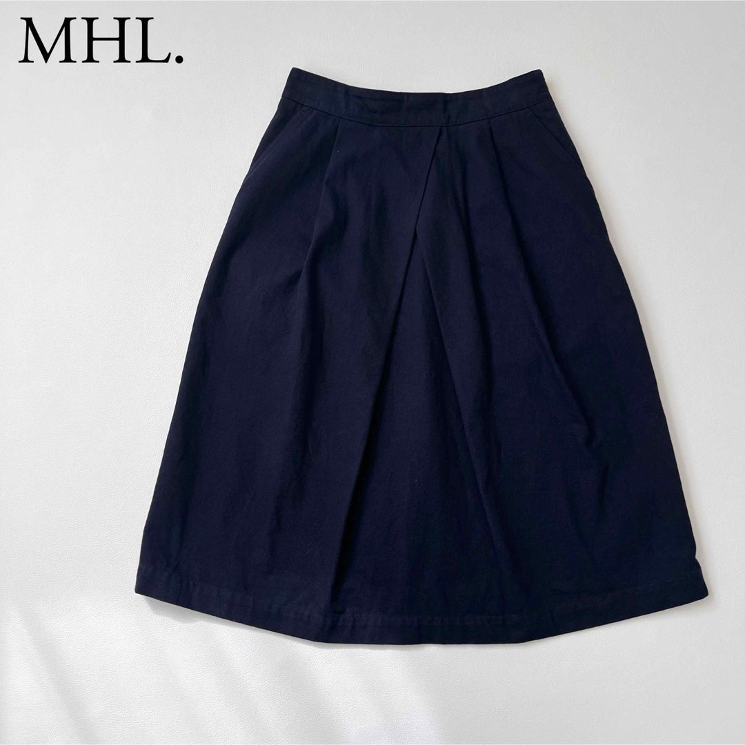 MHL.(エムエイチエル)の美品　MHL. マーガレットハウエル　ロングスカート　フレアスカート レディースのスカート(ロングスカート)の商品写真