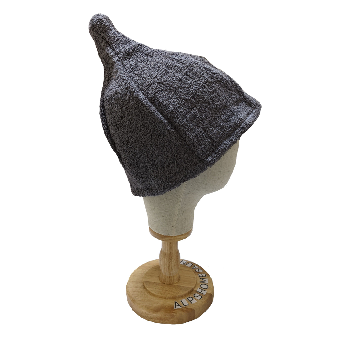 【送料無料】サウナハット グレー 灰色 リトアニア 北欧 タオル地 メンズの帽子(ハット)の商品写真