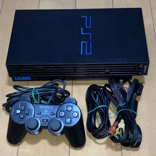 プレイステーション2(PlayStation2)のPS2 SCPH-30000 ブラック 本体セット③(家庭用ゲーム機本体)