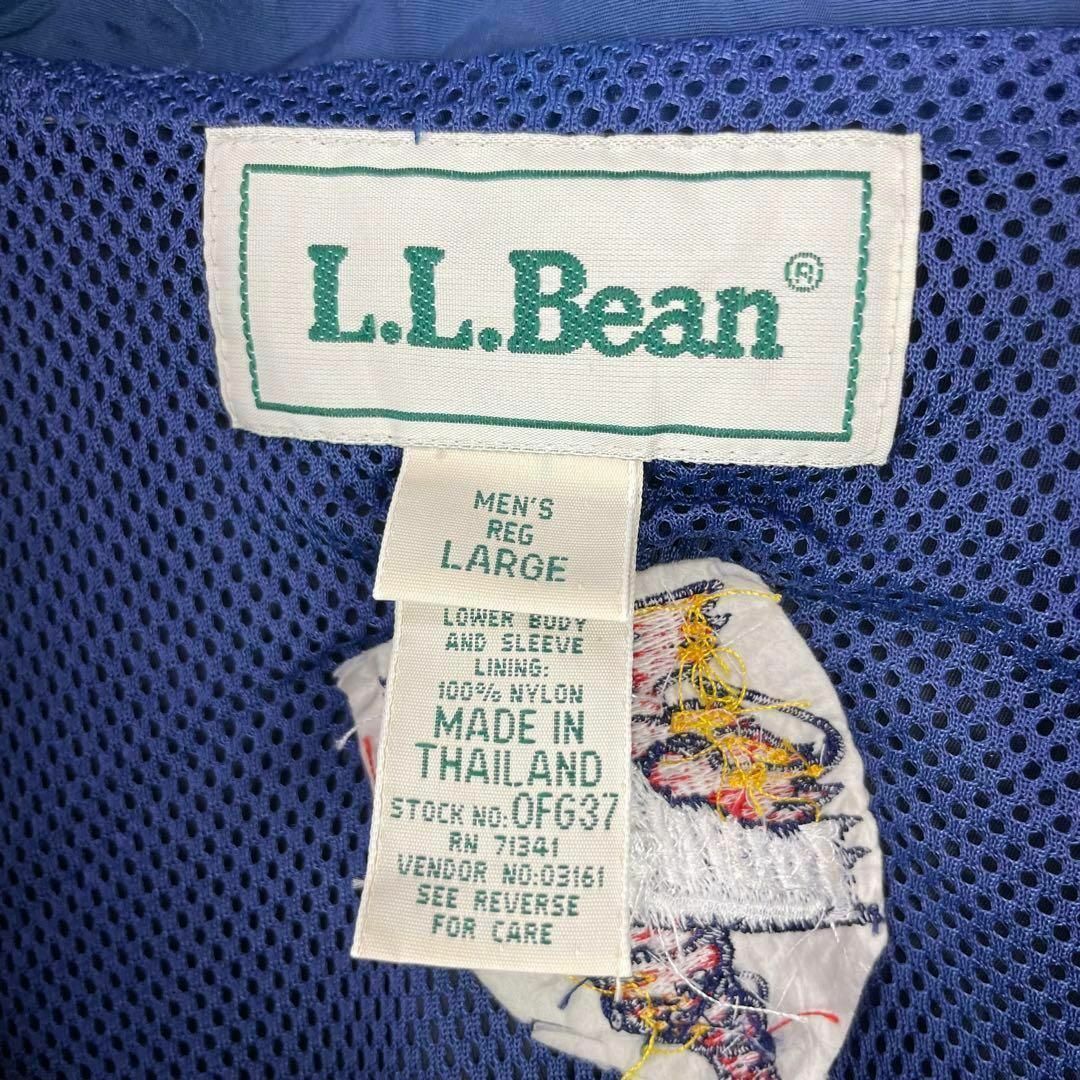 L.L.Bean(エルエルビーン)のUSA古着90s エルエルビーン ナイロンジャケット 刺繍ロゴ IOWA 切替え メンズのジャケット/アウター(ナイロンジャケット)の商品写真