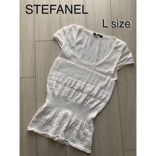 ステファネル(STEFANEL)のSTEFANEL 半袖 レース風 トップス(カットソー(半袖/袖なし))