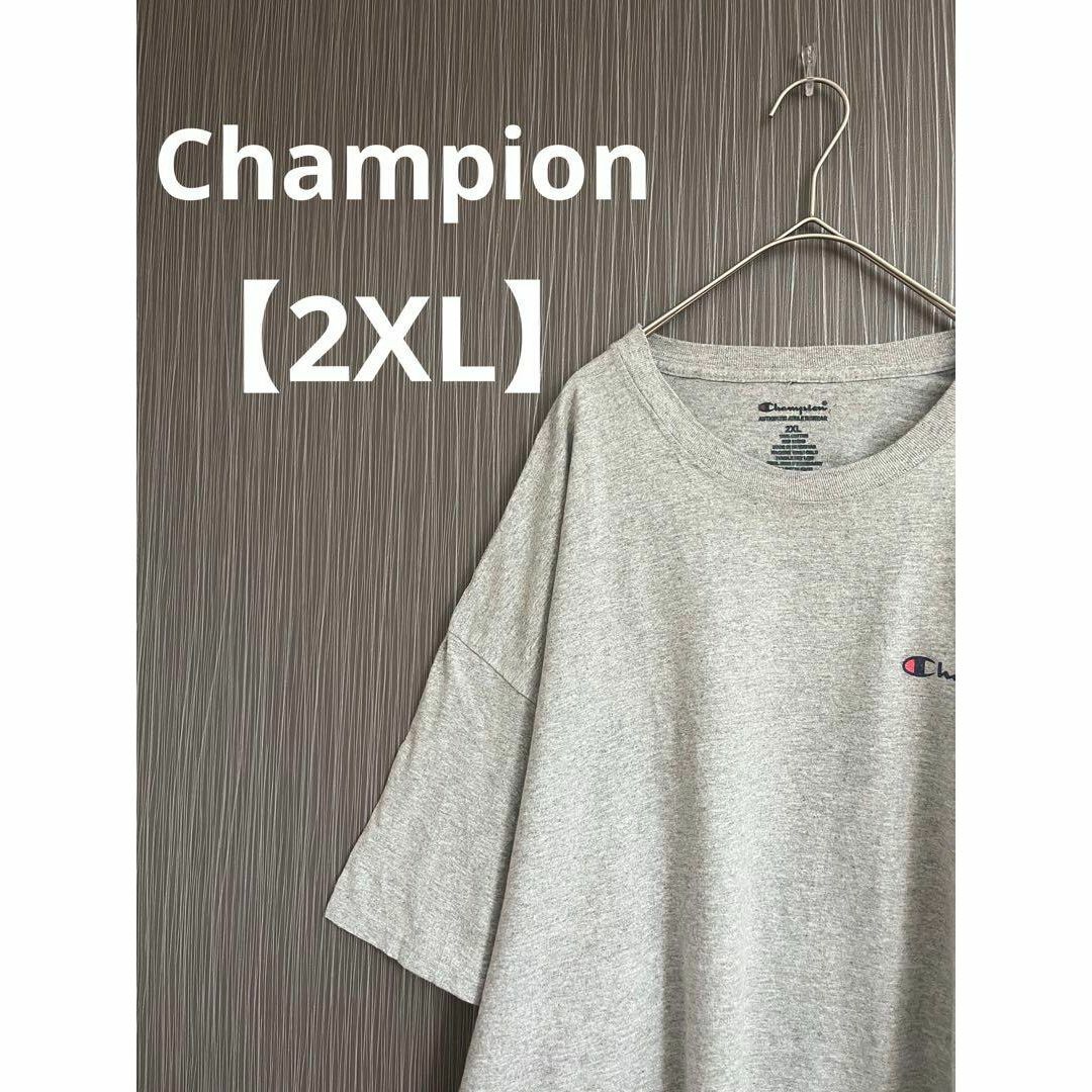 Champion(チャンピオン)のチャンピオン　 ロゴプリント　Tシャツ　オーバーサイズ　霜降りグレー　古着男子 メンズのトップス(Tシャツ/カットソー(半袖/袖なし))の商品写真