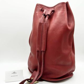 コーチ(COACH)のX415【オールドコーチ】ショルダーバッグ　スリング　巾着　レザー　西口修平　赤(ショルダーバッグ)