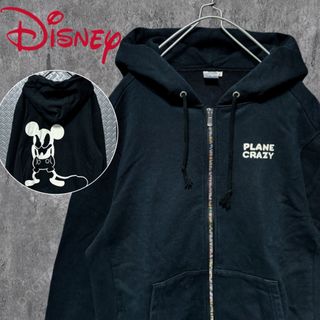 ディズニー(Disney)の【希少】ディズニー プレーンクレイジー ミッキーマウス パーカー ゆるだぼ(パーカー)