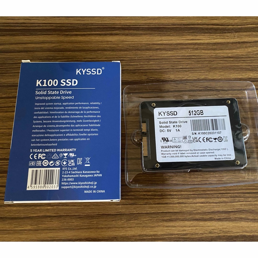 SSD KYSSD  k100  512GB スマホ/家電/カメラのPC/タブレット(PCパーツ)の商品写真