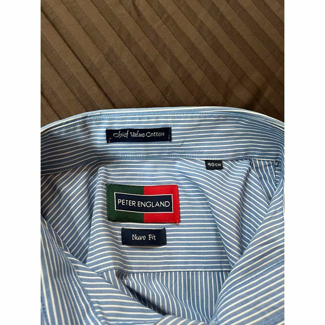 90s古着　ピーターイングランド　長袖　ワイシャツ　ストライプ メンズのトップス(シャツ)の商品写真
