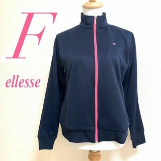 エレッセ(ellesse)のエレッセ　ジャージ　F　ネイビー　ピンク　スポーツウェア　刺繍　ポリ100%(その他)