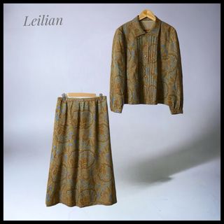 レリアン(leilian)の【Leilian】  美品  大きいサイズ  ロングスカートセットアップ(ロングワンピース/マキシワンピース)