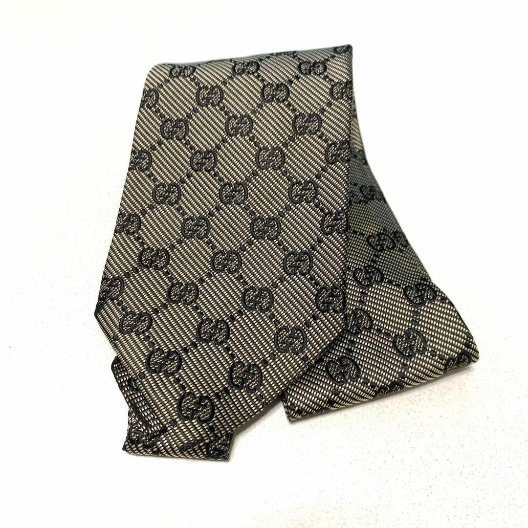 Gucci(グッチ)の☆美品☆GUCCI gg総柄 グレー ネクタイ 0365s60 メンズのファッション小物(ネクタイ)の商品写真