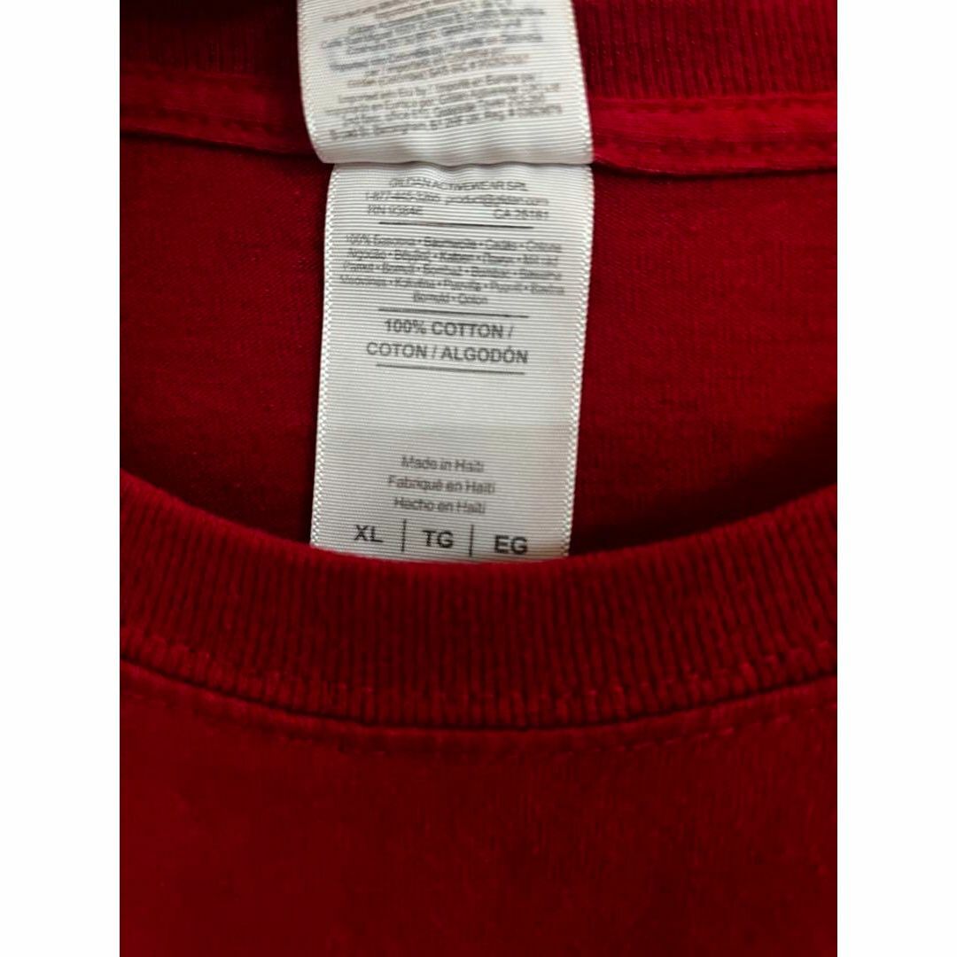GILDAN(ギルタン)のGILDAN ギルダン　Tシャツ　赤　コットン100%　オーバーサイズ　古着男子 メンズのトップス(Tシャツ/カットソー(半袖/袖なし))の商品写真