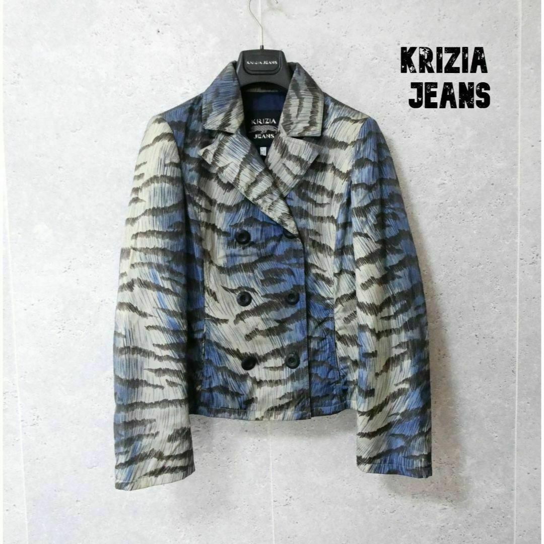 KRIZIA(クリツィア)の美品 KRIZIA JEANS ナイロン 中綿 パデッドテーラードジャケット レディースのジャケット/アウター(テーラードジャケット)の商品写真