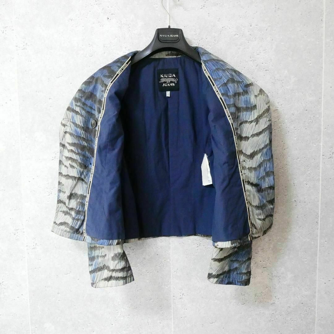 KRIZIA(クリツィア)の美品 KRIZIA JEANS ナイロン 中綿 パデッドテーラードジャケット レディースのジャケット/アウター(テーラードジャケット)の商品写真